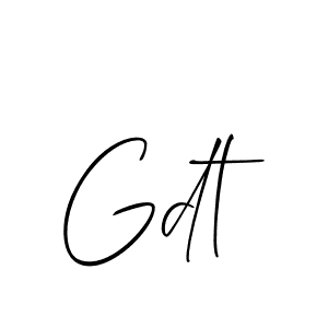 Make a beautiful signature design for name Gdt. With this signature (Allison_Script) style, you can create a handwritten signature for free. Gdt signature style 2 images and pictures png