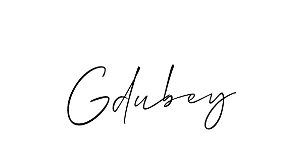 Best and Professional Signature Style for Gdubey. Allison_Script Best Signature Style Collection. Gdubey signature style 2 images and pictures png