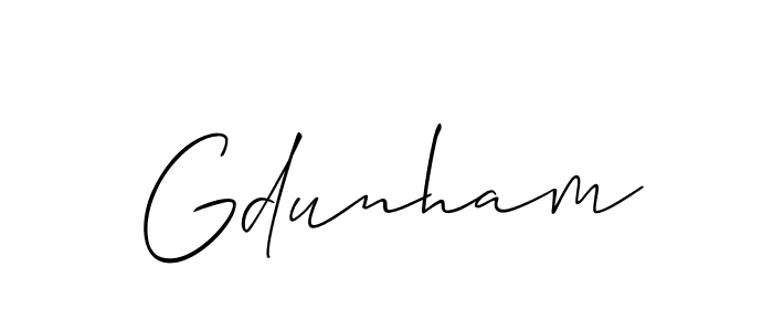 Once you've used our free online signature maker to create your best signature Allison_Script style, it's time to enjoy all of the benefits that Gdunham name signing documents. Gdunham signature style 2 images and pictures png