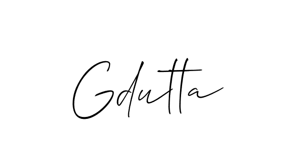 Use a signature maker to create a handwritten signature online. With this signature software, you can design (Allison_Script) your own signature for name Gdutta. Gdutta signature style 2 images and pictures png