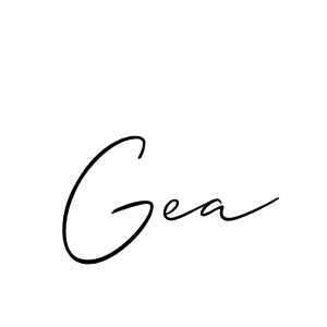 Gea stylish signature style. Best Handwritten Sign (Allison_Script) for my name. Handwritten Signature Collection Ideas for my name Gea. Gea signature style 2 images and pictures png