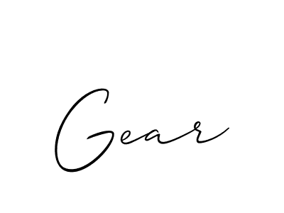 Also we have Gear name is the best signature style. Create professional handwritten signature collection using Allison_Script autograph style. Gear signature style 2 images and pictures png