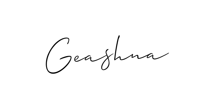 Create a beautiful signature design for name Geashna. With this signature (Allison_Script) fonts, you can make a handwritten signature for free. Geashna signature style 2 images and pictures png