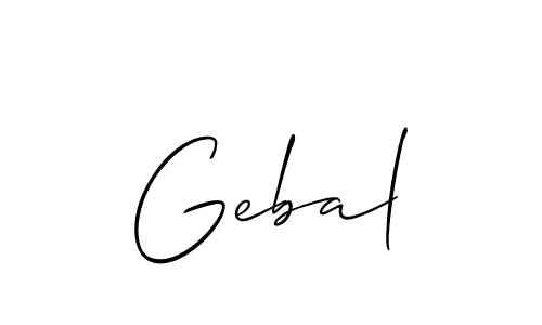 Also we have Gebal name is the best signature style. Create professional handwritten signature collection using Allison_Script autograph style. Gebal signature style 2 images and pictures png