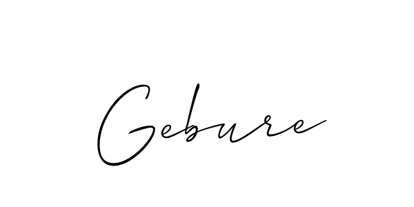 How to make Gebure name signature. Use Allison_Script style for creating short signs online. This is the latest handwritten sign. Gebure signature style 2 images and pictures png