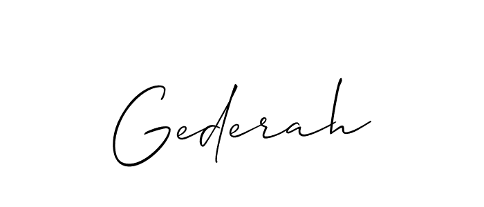 The best way (Allison_Script) to make a short signature is to pick only two or three words in your name. The name Gederah include a total of six letters. For converting this name. Gederah signature style 2 images and pictures png