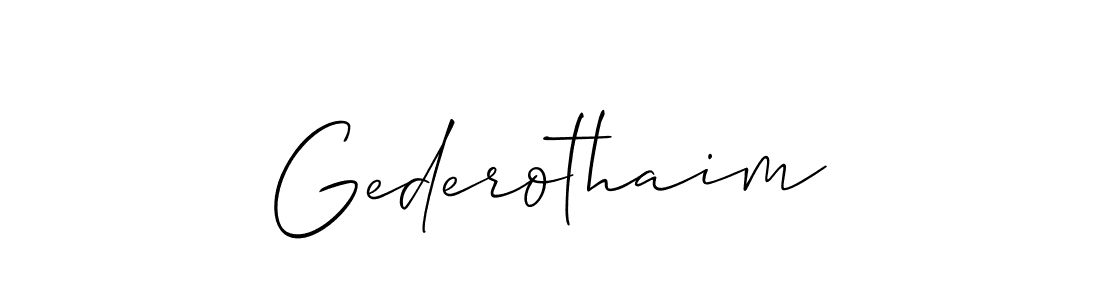 Gederothaim stylish signature style. Best Handwritten Sign (Allison_Script) for my name. Handwritten Signature Collection Ideas for my name Gederothaim. Gederothaim signature style 2 images and pictures png