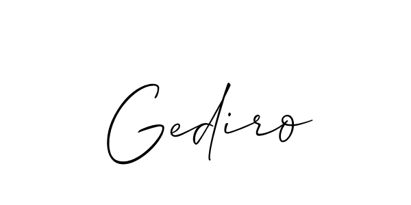 Also we have Gediro name is the best signature style. Create professional handwritten signature collection using Allison_Script autograph style. Gediro signature style 2 images and pictures png