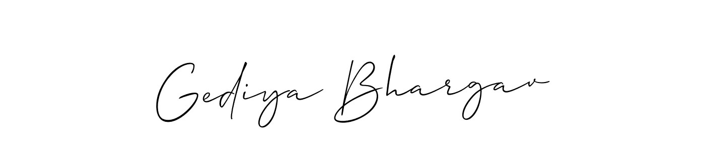 Once you've used our free online signature maker to create your best signature Allison_Script style, it's time to enjoy all of the benefits that Gediya Bhargav name signing documents. Gediya Bhargav signature style 2 images and pictures png