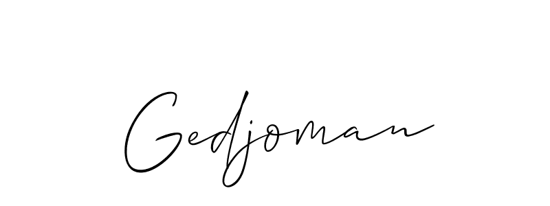 if you are searching for the best signature style for your name Gedjoman. so please give up your signature search. here we have designed multiple signature styles  using Allison_Script. Gedjoman signature style 2 images and pictures png