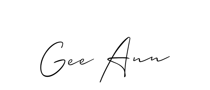 Make a beautiful signature design for name Gee Ann. With this signature (Allison_Script) style, you can create a handwritten signature for free. Gee Ann signature style 2 images and pictures png