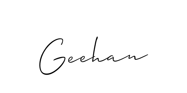 Create a beautiful signature design for name Geehan. With this signature (Allison_Script) fonts, you can make a handwritten signature for free. Geehan signature style 2 images and pictures png