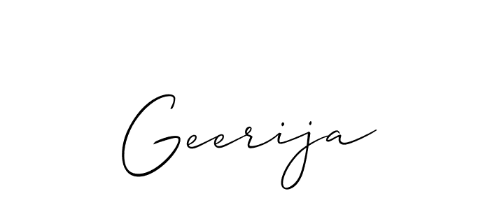 Geerija stylish signature style. Best Handwritten Sign (Allison_Script) for my name. Handwritten Signature Collection Ideas for my name Geerija. Geerija signature style 2 images and pictures png