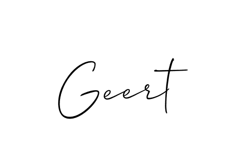 It looks lik you need a new signature style for name Geert. Design unique handwritten (Allison_Script) signature with our free signature maker in just a few clicks. Geert signature style 2 images and pictures png