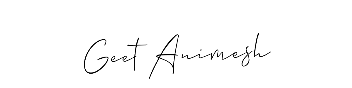 Make a beautiful signature design for name Geet Animesh. With this signature (Allison_Script) style, you can create a handwritten signature for free. Geet Animesh signature style 2 images and pictures png