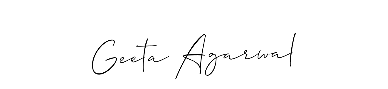 Geeta Agarwal stylish signature style. Best Handwritten Sign (Allison_Script) for my name. Handwritten Signature Collection Ideas for my name Geeta Agarwal. Geeta Agarwal signature style 2 images and pictures png