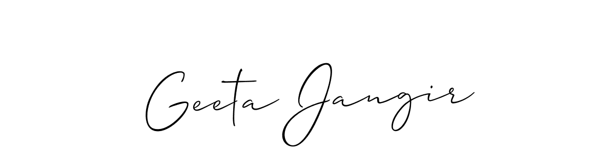 Once you've used our free online signature maker to create your best signature Allison_Script style, it's time to enjoy all of the benefits that Geeta Jangir name signing documents. Geeta Jangir signature style 2 images and pictures png