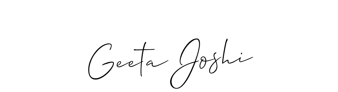 How to make Geeta Joshi signature? Allison_Script is a professional autograph style. Create handwritten signature for Geeta Joshi name. Geeta Joshi signature style 2 images and pictures png