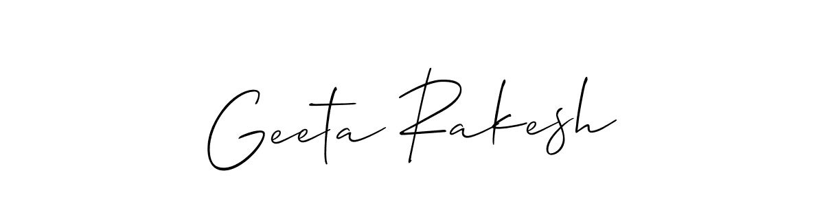 if you are searching for the best signature style for your name Geeta Rakesh. so please give up your signature search. here we have designed multiple signature styles  using Allison_Script. Geeta Rakesh signature style 2 images and pictures png