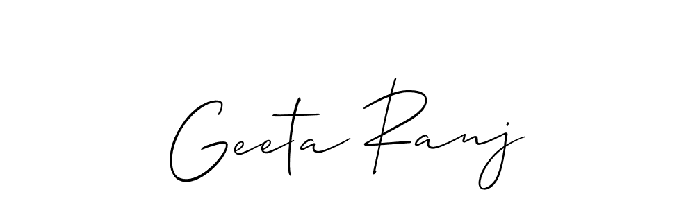 Use a signature maker to create a handwritten signature online. With this signature software, you can design (Allison_Script) your own signature for name Geeta Ranj. Geeta Ranj signature style 2 images and pictures png