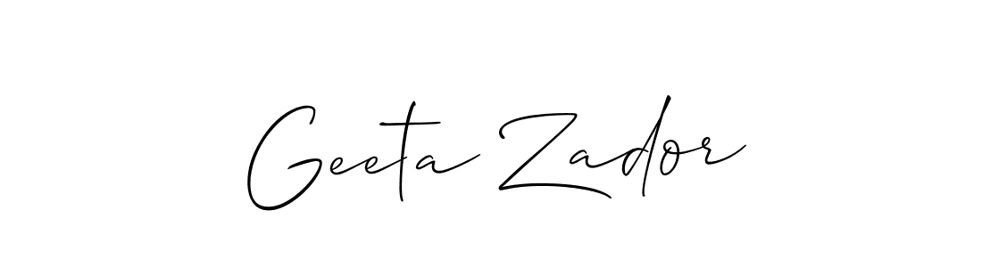 You can use this online signature creator to create a handwritten signature for the name Geeta Zador. This is the best online autograph maker. Geeta Zador signature style 2 images and pictures png