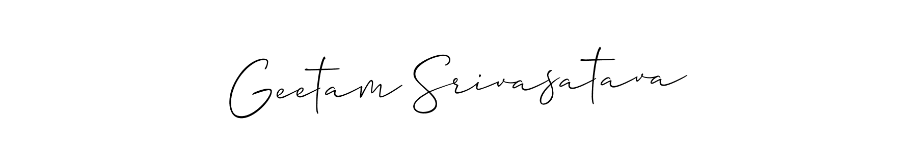 You should practise on your own different ways (Allison_Script) to write your name (Geetam Srivasatava) in signature. don't let someone else do it for you. Geetam Srivasatava signature style 2 images and pictures png