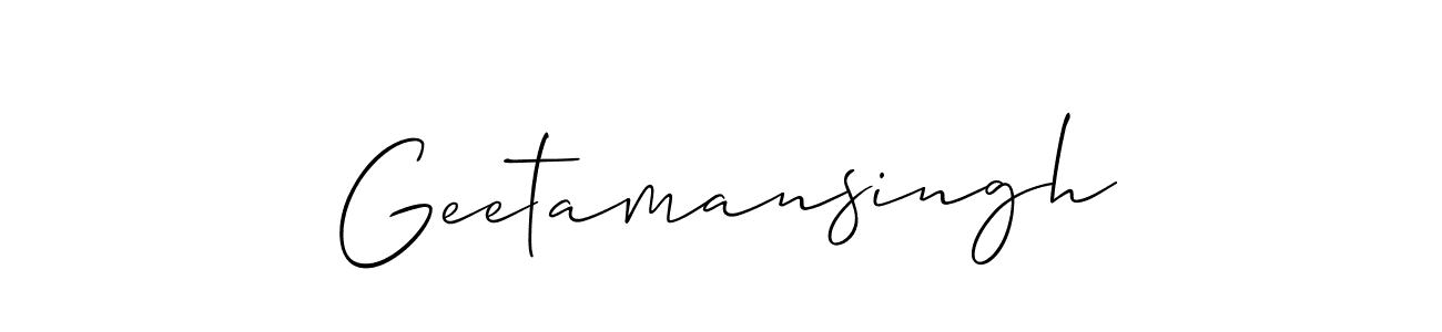 How to Draw Geetamansingh signature style? Allison_Script is a latest design signature styles for name Geetamansingh. Geetamansingh signature style 2 images and pictures png