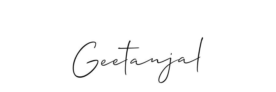 Also we have Geetanjal name is the best signature style. Create professional handwritten signature collection using Allison_Script autograph style. Geetanjal signature style 2 images and pictures png