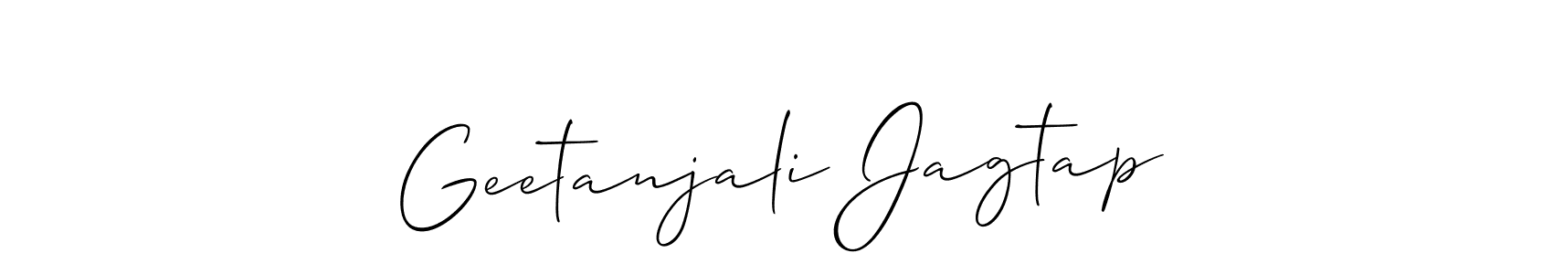Also You can easily find your signature by using the search form. We will create Geetanjali Jagtap name handwritten signature images for you free of cost using Allison_Script sign style. Geetanjali Jagtap signature style 2 images and pictures png