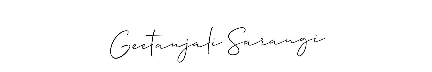 Create a beautiful signature design for name Geetanjali Sarangi. With this signature (Allison_Script) fonts, you can make a handwritten signature for free. Geetanjali Sarangi signature style 2 images and pictures png