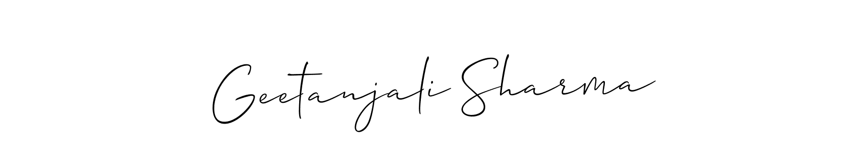 Allison_Script is a professional signature style that is perfect for those who want to add a touch of class to their signature. It is also a great choice for those who want to make their signature more unique. Get Geetanjali Sharma name to fancy signature for free. Geetanjali Sharma signature style 2 images and pictures png