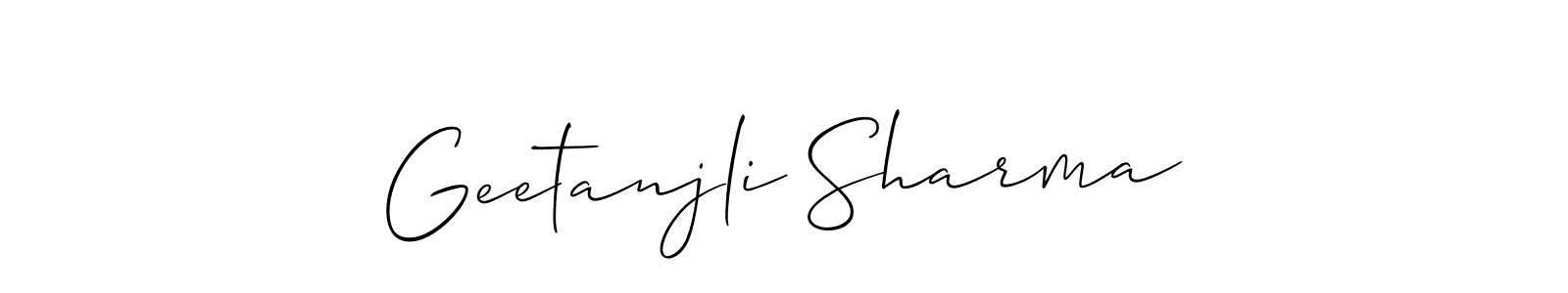 Check out images of Autograph of Geetanjli Sharma name. Actor Geetanjli Sharma Signature Style. Allison_Script is a professional sign style online. Geetanjli Sharma signature style 2 images and pictures png
