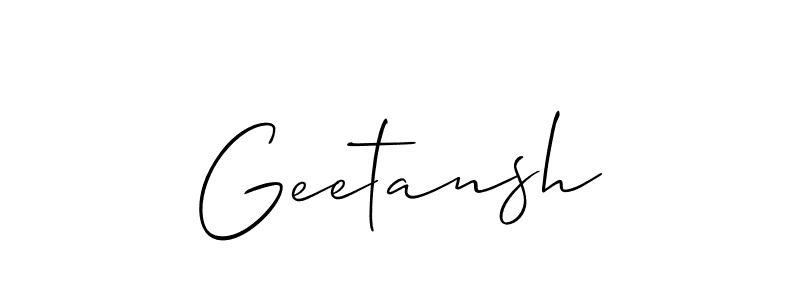How to Draw Geetansh signature style? Allison_Script is a latest design signature styles for name Geetansh. Geetansh signature style 2 images and pictures png