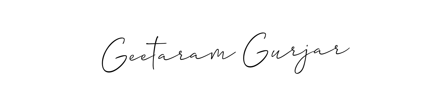 How to make Geetaram Gurjar signature? Allison_Script is a professional autograph style. Create handwritten signature for Geetaram Gurjar name. Geetaram Gurjar signature style 2 images and pictures png