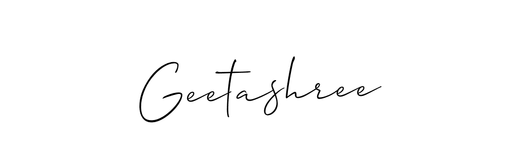 Geetashree stylish signature style. Best Handwritten Sign (Allison_Script) for my name. Handwritten Signature Collection Ideas for my name Geetashree. Geetashree signature style 2 images and pictures png