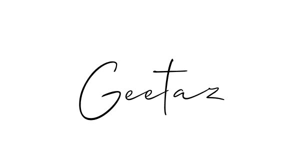 Make a short Geetaz signature style. Manage your documents anywhere anytime using Allison_Script. Create and add eSignatures, submit forms, share and send files easily. Geetaz signature style 2 images and pictures png
