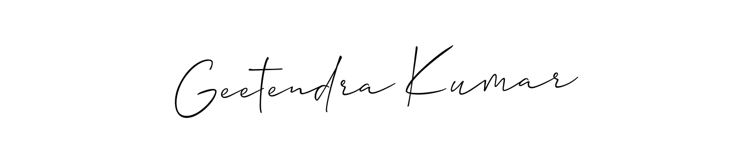 You should practise on your own different ways (Allison_Script) to write your name (Geetendra Kumar) in signature. don't let someone else do it for you. Geetendra Kumar signature style 2 images and pictures png