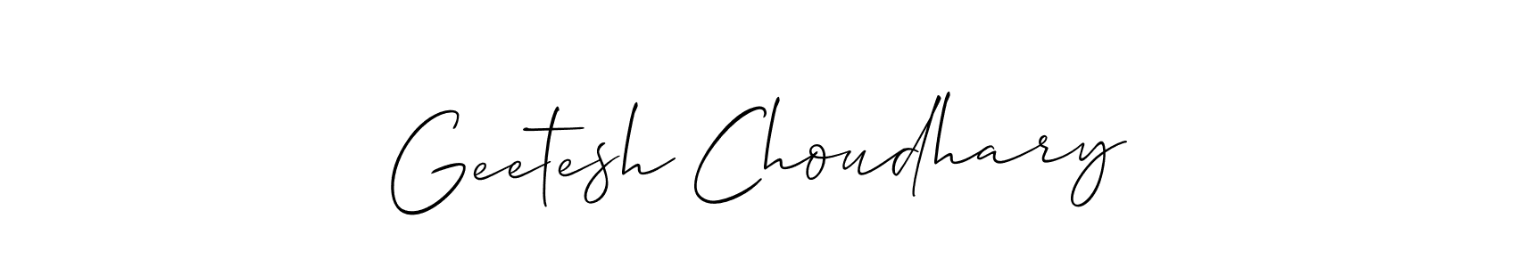 The best way (Allison_Script) to make a short signature is to pick only two or three words in your name. The name Geetesh Choudhary include a total of six letters. For converting this name. Geetesh Choudhary signature style 2 images and pictures png
