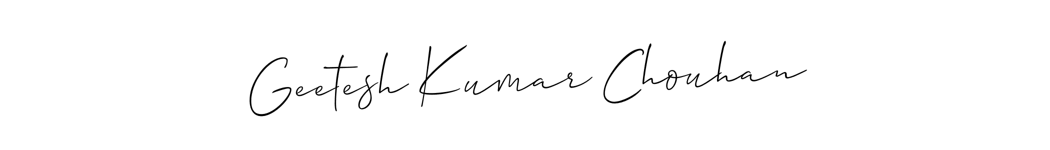 Geetesh Kumar Chouhan stylish signature style. Best Handwritten Sign (Allison_Script) for my name. Handwritten Signature Collection Ideas for my name Geetesh Kumar Chouhan. Geetesh Kumar Chouhan signature style 2 images and pictures png