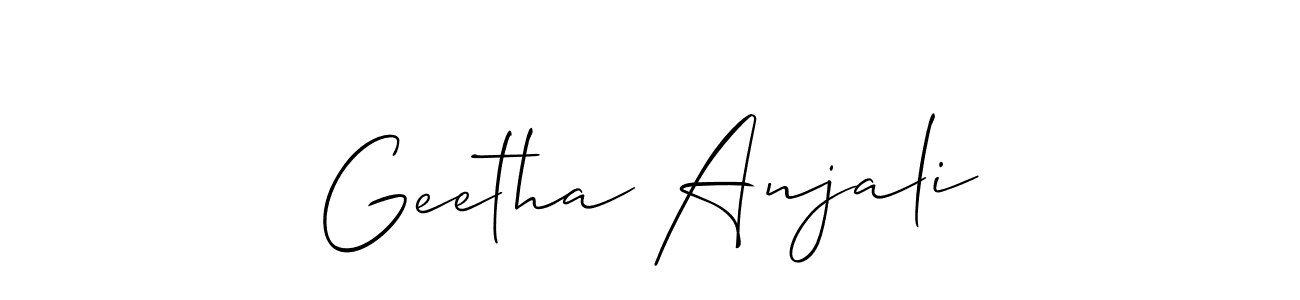 Make a short Geetha Anjali signature style. Manage your documents anywhere anytime using Allison_Script. Create and add eSignatures, submit forms, share and send files easily. Geetha Anjali signature style 2 images and pictures png