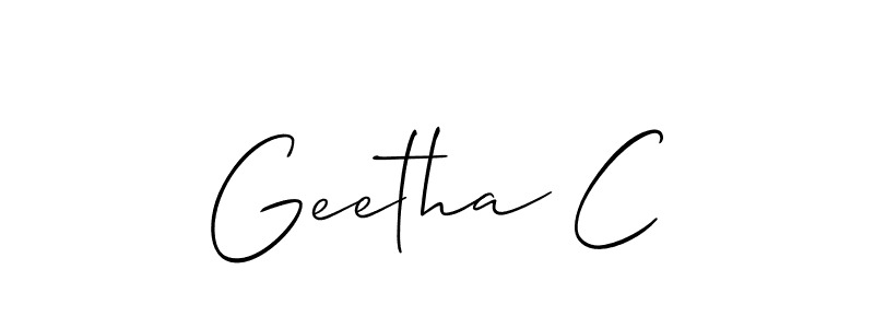 Make a short Geetha C signature style. Manage your documents anywhere anytime using Allison_Script. Create and add eSignatures, submit forms, share and send files easily. Geetha C signature style 2 images and pictures png