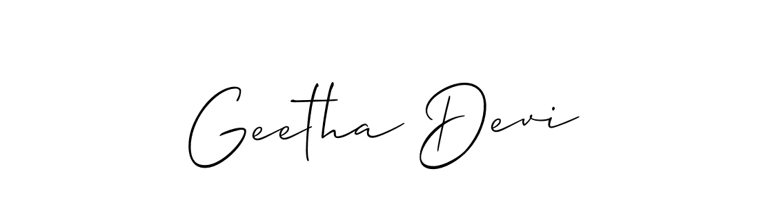 This is the best signature style for the Geetha Devi name. Also you like these signature font (Allison_Script). Mix name signature. Geetha Devi signature style 2 images and pictures png