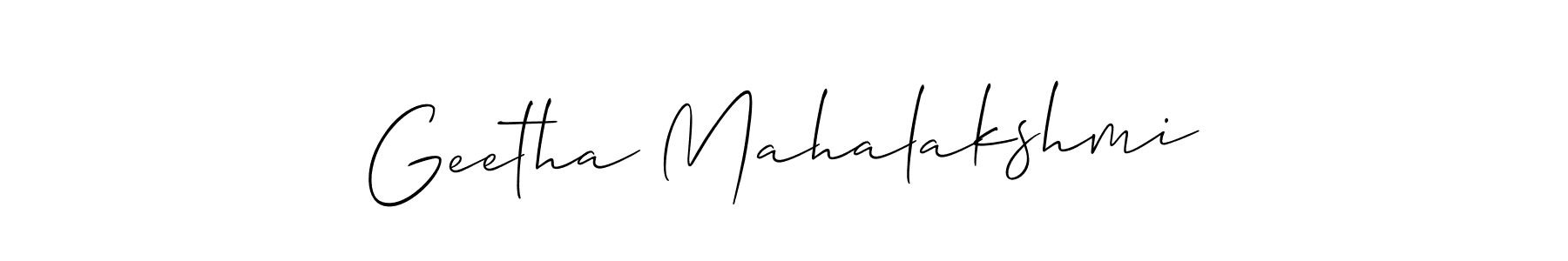 Geetha Mahalakshmi stylish signature style. Best Handwritten Sign (Allison_Script) for my name. Handwritten Signature Collection Ideas for my name Geetha Mahalakshmi. Geetha Mahalakshmi signature style 2 images and pictures png