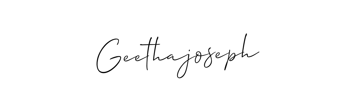 You should practise on your own different ways (Allison_Script) to write your name (Geethajoseph) in signature. don't let someone else do it for you. Geethajoseph signature style 2 images and pictures png