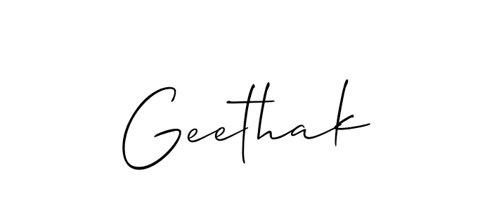 You can use this online signature creator to create a handwritten signature for the name Geethak. This is the best online autograph maker. Geethak signature style 2 images and pictures png