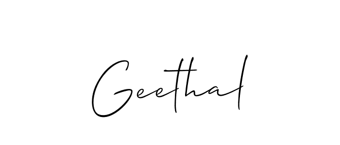 Also You can easily find your signature by using the search form. We will create Geethal name handwritten signature images for you free of cost using Allison_Script sign style. Geethal signature style 2 images and pictures png