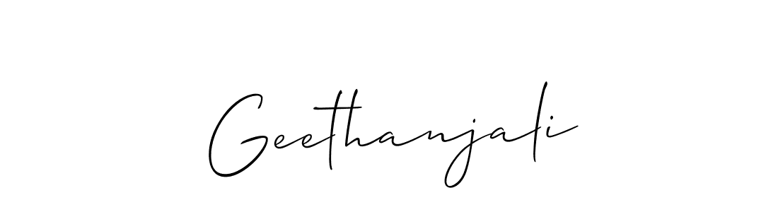 Similarly Allison_Script is the best handwritten signature design. Signature creator online .You can use it as an online autograph creator for name Geethanjali. Geethanjali signature style 2 images and pictures png