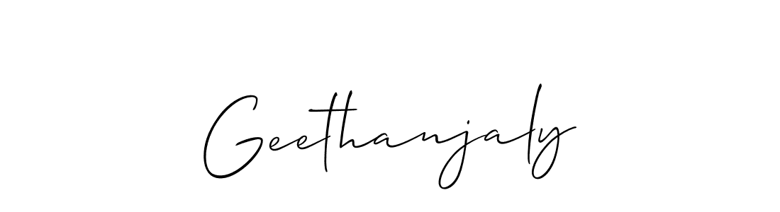 You can use this online signature creator to create a handwritten signature for the name Geethanjaly. This is the best online autograph maker. Geethanjaly signature style 2 images and pictures png