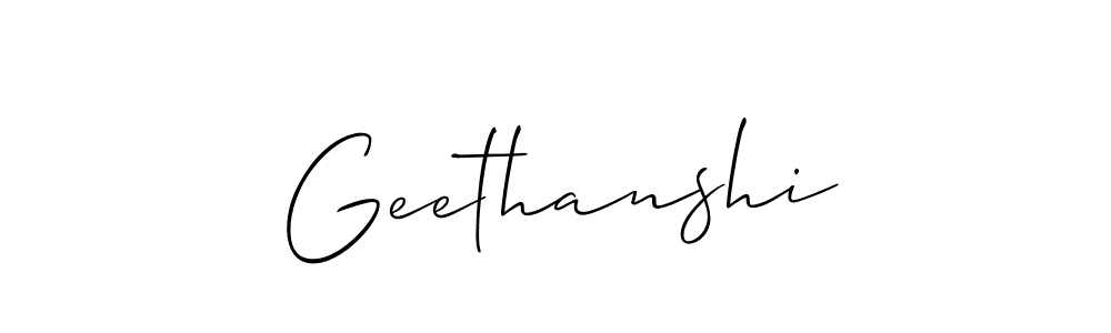 You can use this online signature creator to create a handwritten signature for the name Geethanshi. This is the best online autograph maker. Geethanshi signature style 2 images and pictures png