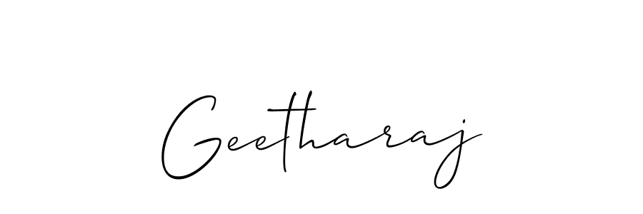 Also we have Geetharaj name is the best signature style. Create professional handwritten signature collection using Allison_Script autograph style. Geetharaj signature style 2 images and pictures png